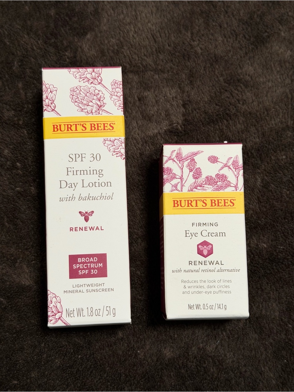 Burt's Bees Renewal Firming Eye Cream & Firming Day Lotion BRAND NEW